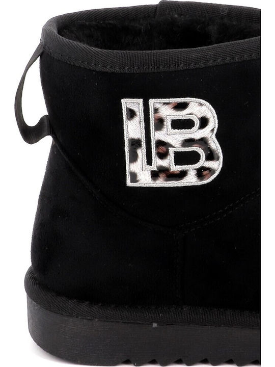 Suede Kinderstiefeletten Schwarz