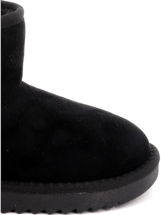 Suede Kinderstiefeletten Schwarz