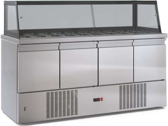 Inox Dobros Kühlvitrine Standgerät 180x70x126cm