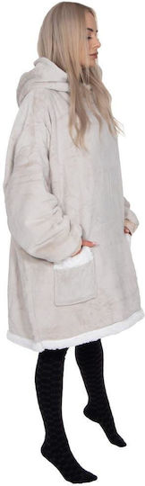 Pătură Polar Fleece Cu Mâneci 77x90cm Gri