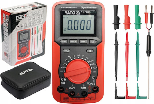 Yato YT-73086 Multimetru digital cu Măsurare AC / DC / Rezistență / Capacitate / Temperatură