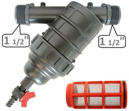 Palaplast 3388/0125 Υδροκυκλωνικό Φίλτρο Γραμμής 1 1/2" Σίτας 120 Κόκκινο