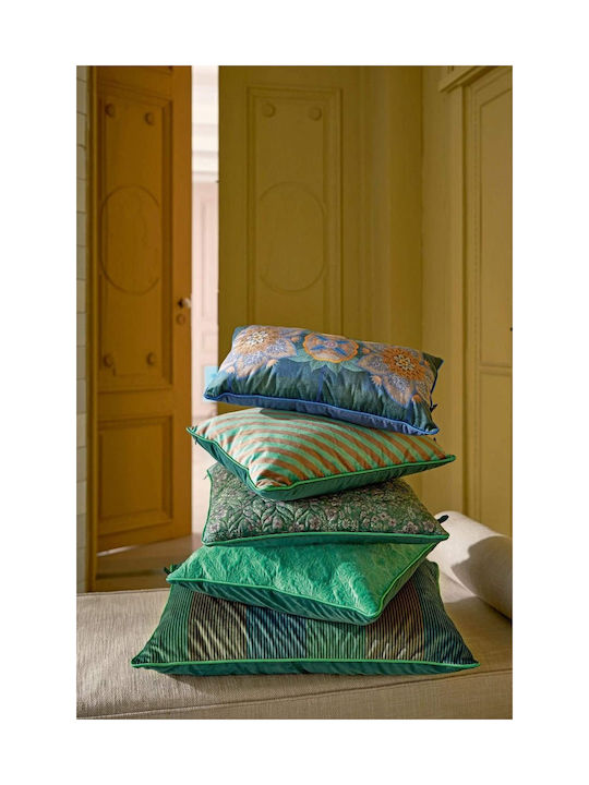 PiP Studio PiP Studio Throw Pillow Sofa Cushion Multi Stripes Green 50x70cm