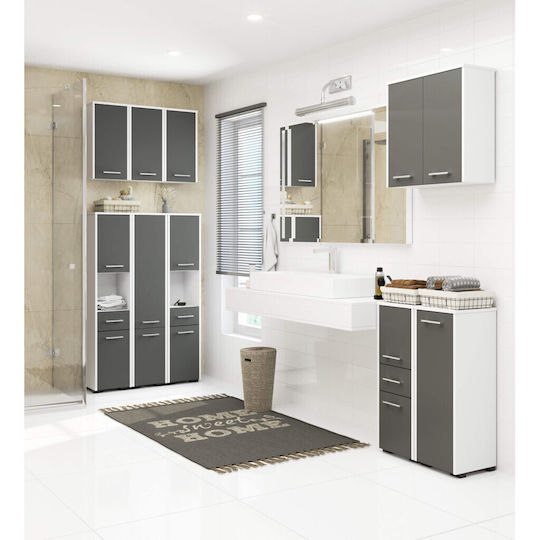 Akord Furniture Factory Coloană De Baie De Pardoseală M30xA30xÎ140cm Gri