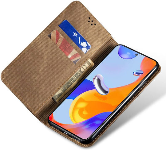 Denim Texture Book Χακί (Oppo Reno14 5G)