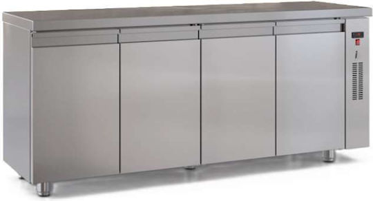 Inox Dobros Ψυγείο Πάγκος χωρίς Μοτέρ Υ87xΠ195xΒ60cm