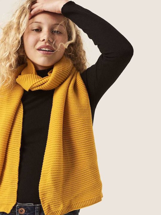 Kids Knitted Scarf Yellow