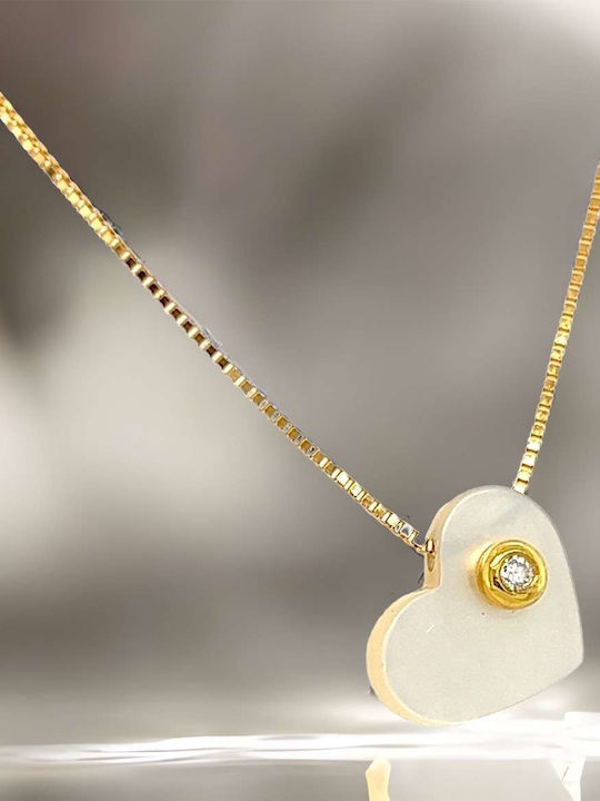 Xryseio Halskette mit Design Herz aus Gold
