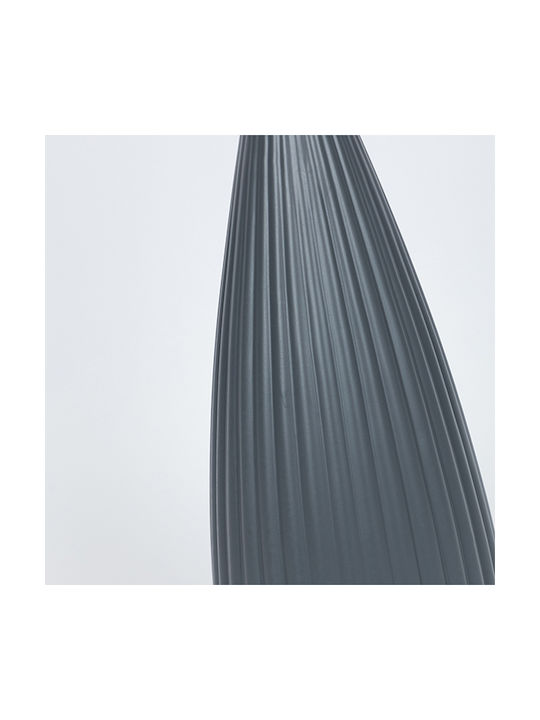 Set of Gray Ceramic Decorative Vases Φ13xH36cm 2 Pieces