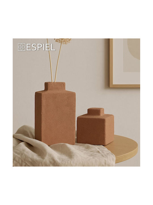 Espiel Decorative Vase Red 14x14x14cm