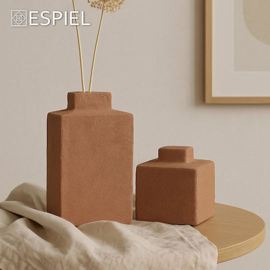 Espiel Βάζο Κεραμικό Κόκκινο 14x14xΥ14cm