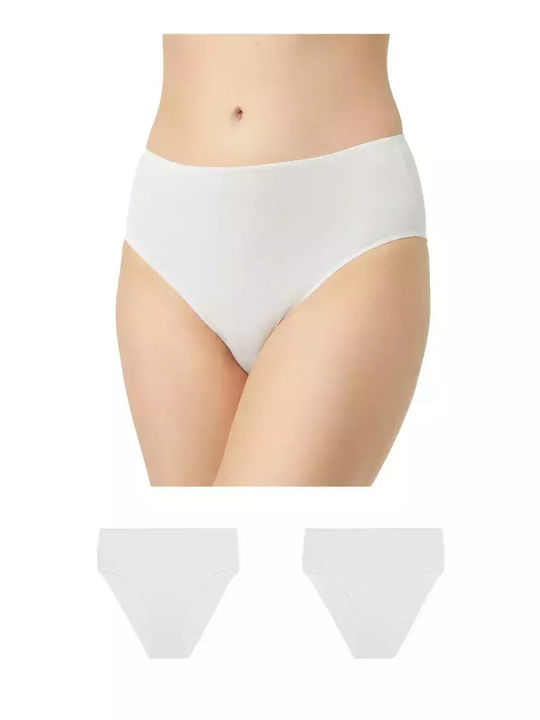 Fimelle Damen Slip 2Pack Nahtlos White
