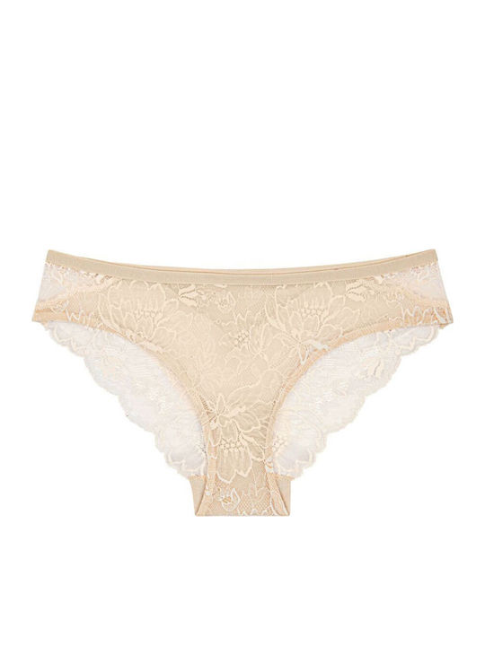 Amourette Charm Γυναικείο Brazil με Δαντέλα Μπεζ