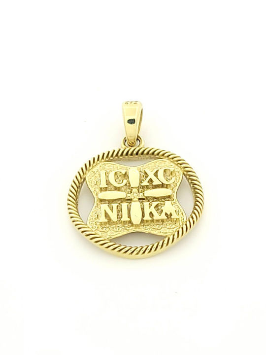 Anhänger Kinder Amulett Beidseitig Konstantinato aus Gold 9K 109191