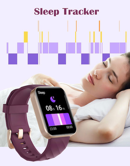 Ruimen D1 Smartwatch with SIM and Heart Rate Monitor (Purple)