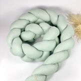 Velvet White Dusty Bettumrandungen Geflochten Innerhalb Dusty Mint