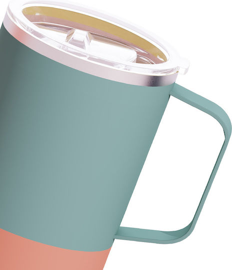 Asobu Thermos Bottle 590ml Pastel Green with Handle