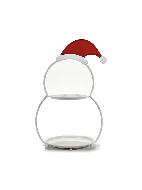 ArteLibre Cake Stand with Snowman ArteLibre Cake Stand with Snowman
