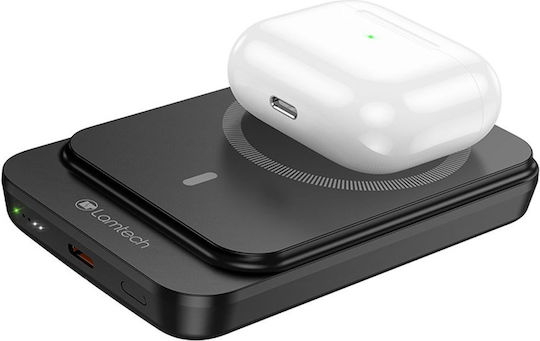 Lamtech MagSafe Power Bank 10000mAh 20W με Θύρα USB-C Power Delivery Μαύρο