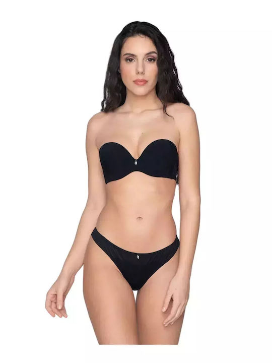 Melody Women's String with Lace Black
