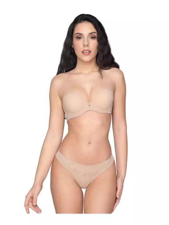 Melody Women's String with Lace Beige