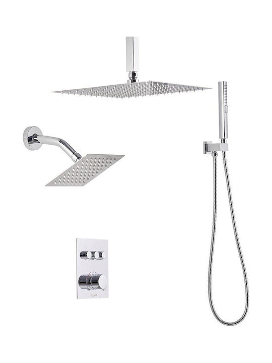 Vevor Shower Column with Mixer Silver