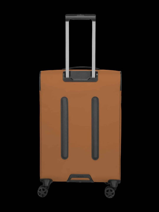 Travelite Medium Hard Travel Suitcase Carob Brown with 4 Wheels Height 67cm
