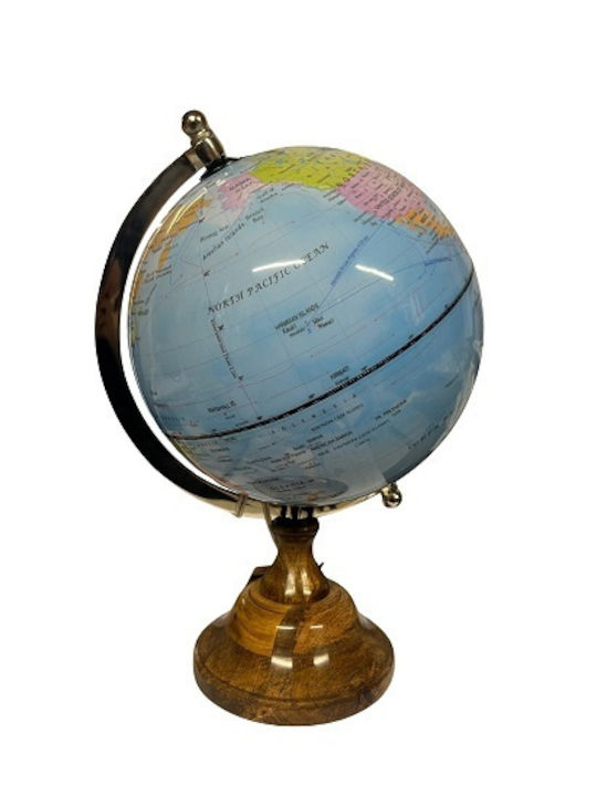 Blauer Holzglobus mit Holzständer 34cm Blauer Holzglobus mit Holzständer 34cm