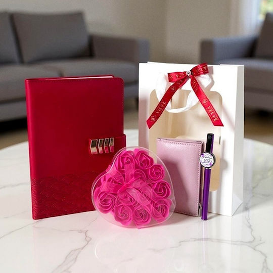 Timeless Notes Package Boss Burgundy Planner Lilac Wallet "best Boss" Pen Soap Rose Box In A Windowed Bag