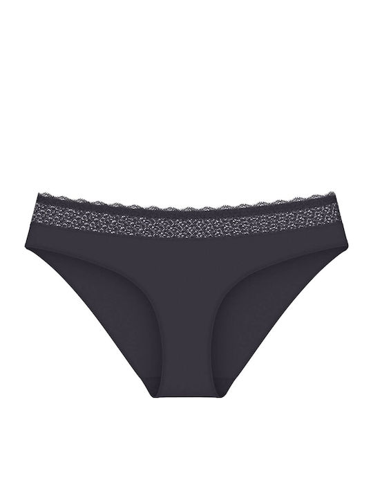 Damen Slip mit Spitze Dark Blue