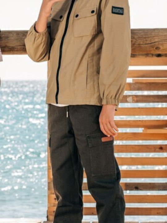 Kids' Cargo Fabric Pants dark gray