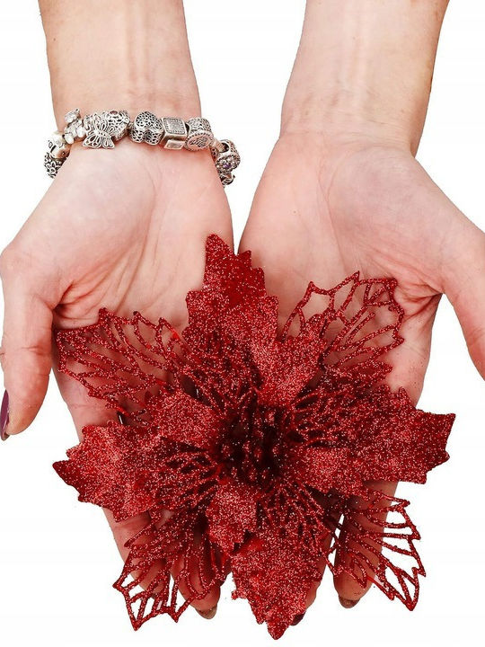 Weihnachtsdekoration Metallisch Blume Länge 16cm. 10Stück