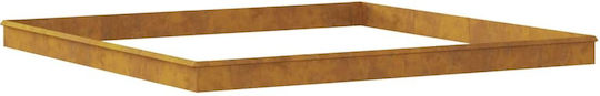 vidaXL Metal Garden Border in Brown Color 1.0m x 25cm