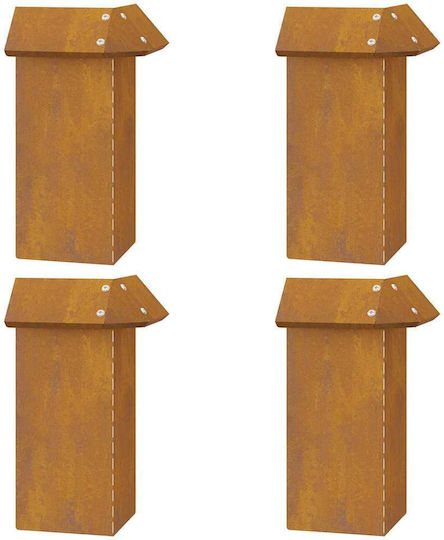 vidaXL Metal Garden Border in Brown Color 1.0m x 25cm