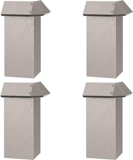 vidaXL Metal Garden Border in Brown Color 1.0m x 25cm