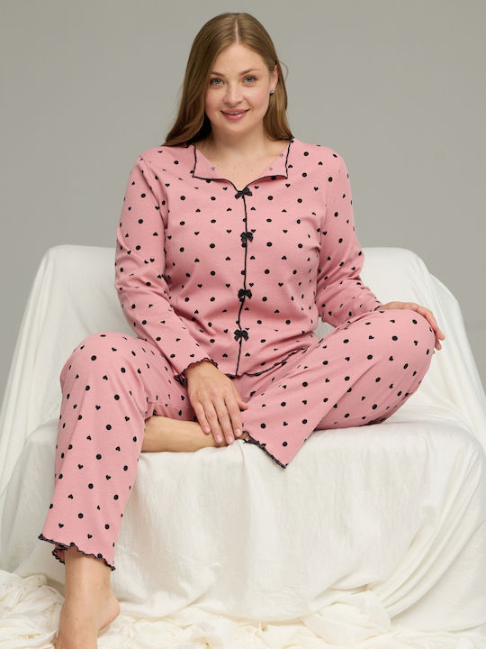 Siyah Inci Set Pijamale pentru Femei Pink Siyah Inci Set Pijamale pentru Femei Pink