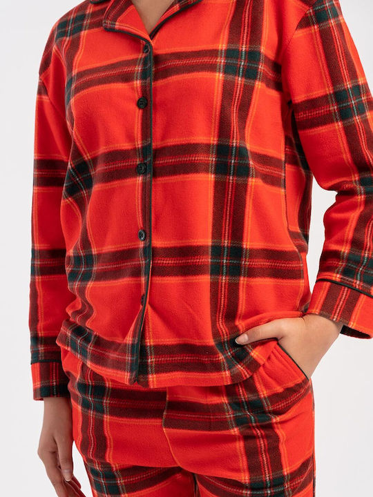 Vienetta Secret Winter Women's Pyjama Set Red