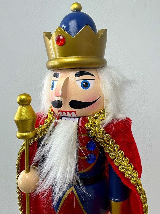 Velve Nutcracker de Crăciun Lemn Roșu