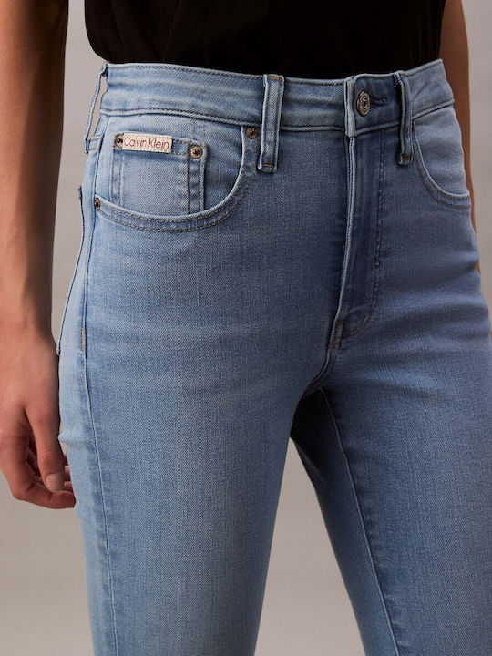 Damenjeans Mittelhohe Taille in Enger Passform Light Jeans