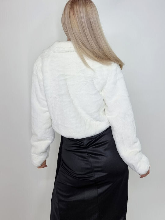 Scurtă Blană de damă White