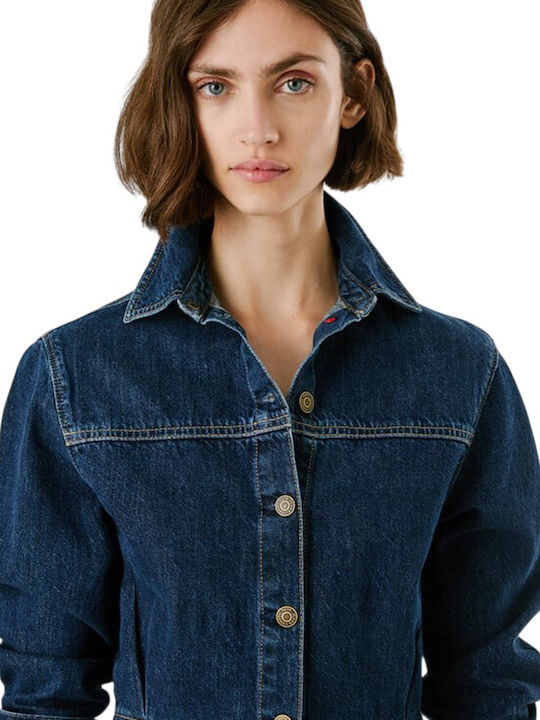 Mini Shirt Dress Denim Blue Dress