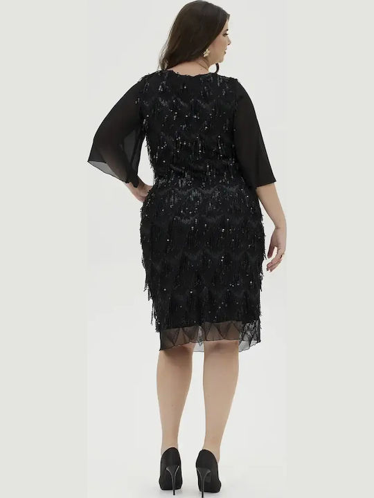 Midi Abendkleid Schwarz