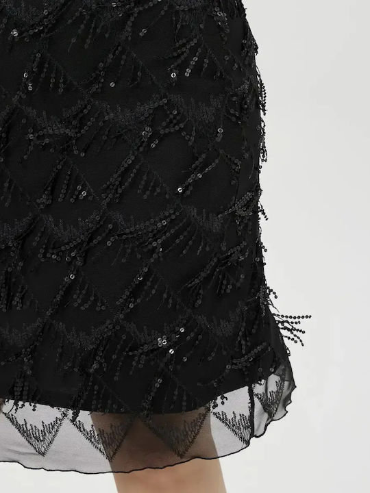 Midi Abendkleid Schwarz