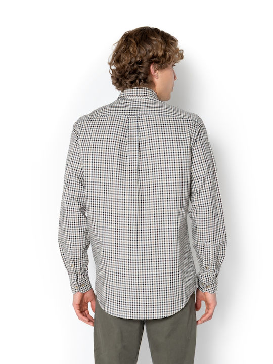 Langärmlig Flanell Hemd Geprüft Beige
