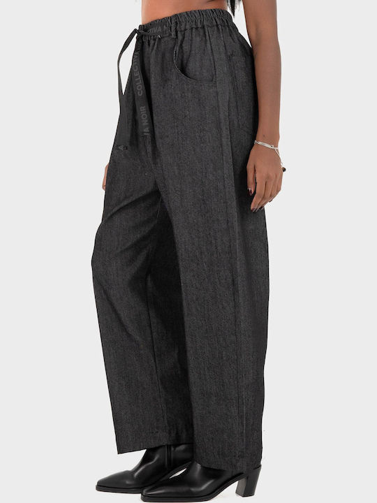 Women's Fabric Trousers Black