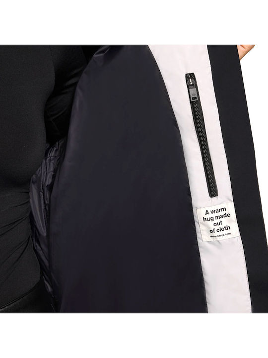 Women's Puffer Jacket Waterproof for Winter with Hood Gray