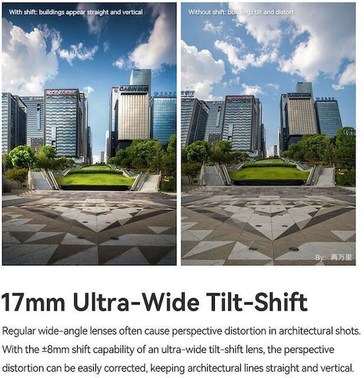 TTArtisan Cadru complet Obiectiv Foto 17mm f/4.0 Tilt-Shift pentru Montura Fujifilm G Black