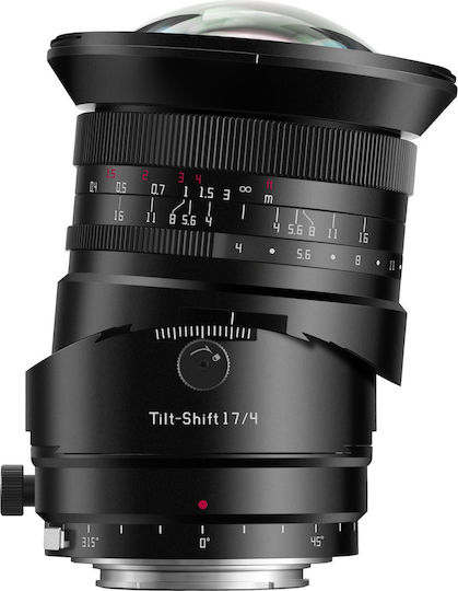 TTArtisan Cadru complet Obiectiv Foto 17mm f/4.0 Tilt-Shift pentru Montura Fujifilm G Black