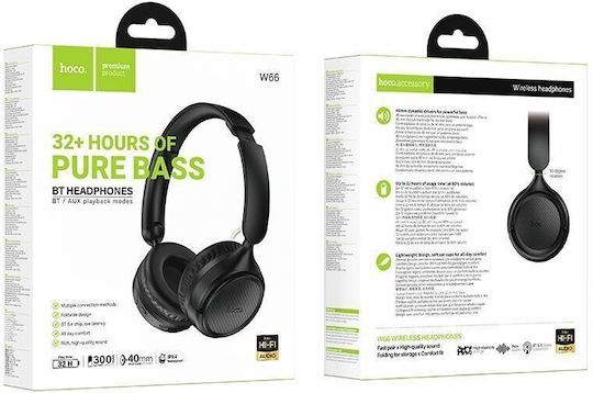 Hoco W66 Wireless / Wired Over Ear Headphones with 25 hours of Operation Black