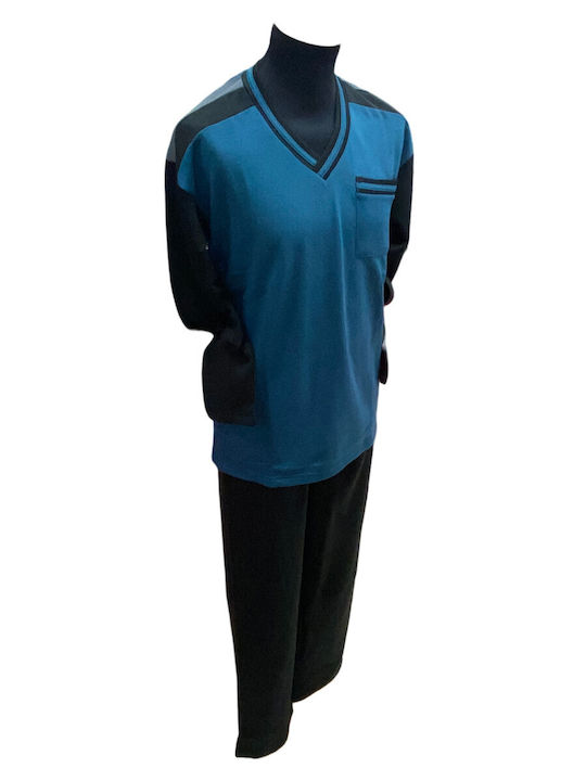 Lanotte Men's Winter Pajamas Set Stone-black
